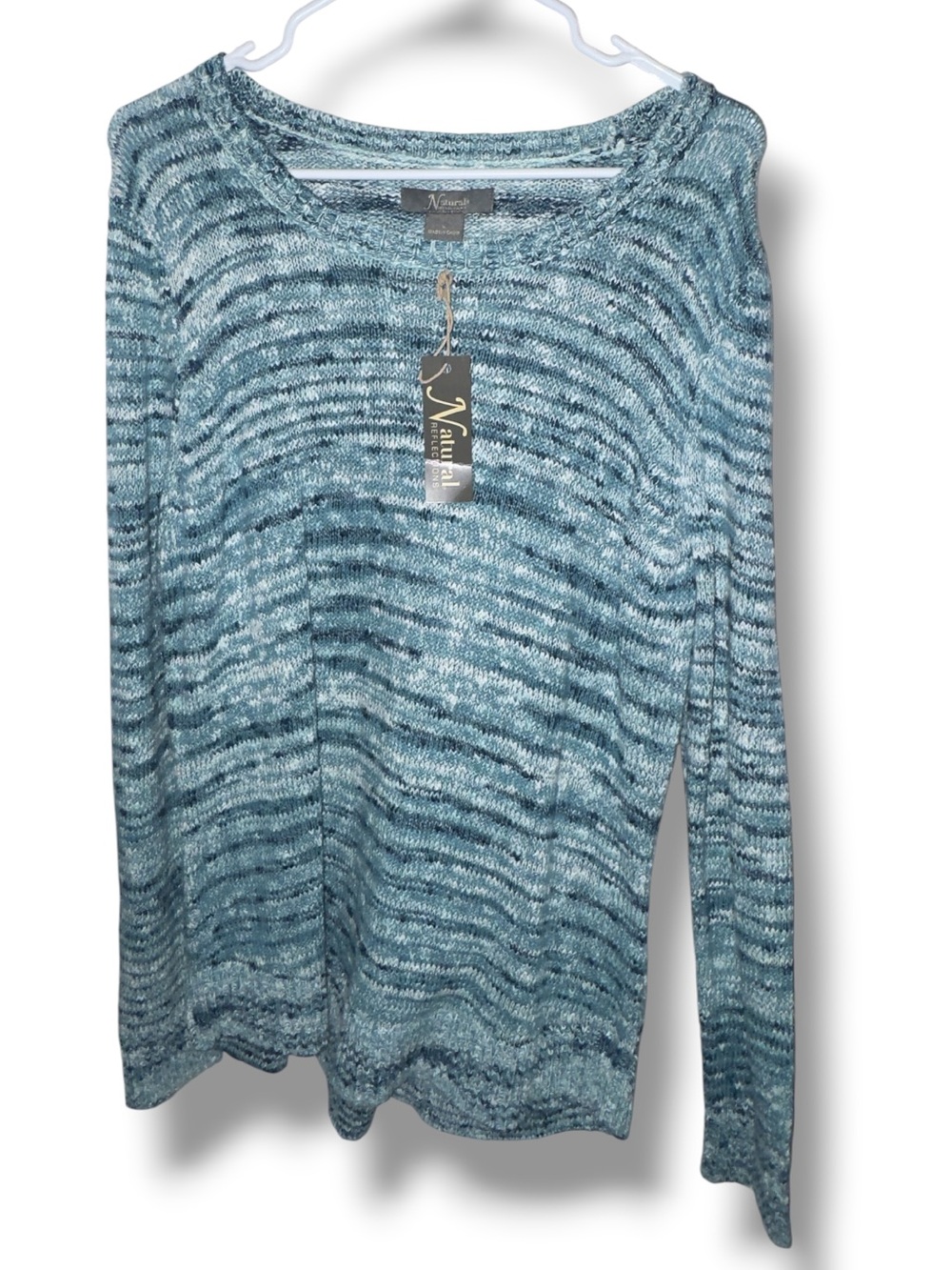 NWT Natural Reflections Space Dye Knit Sweater L - Picture 12 of 13